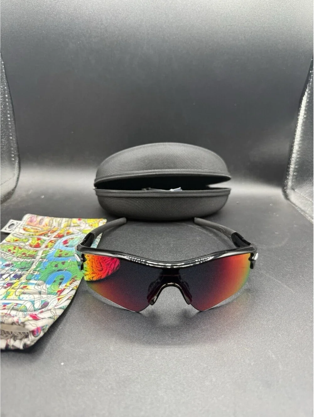 Oakley Radar Path Polished Black/Ruby Iridium Lenses